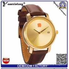 Yxl-927 Hombres Relojes Nueva Marca de Lujo Reloj de Cuero Genuino Completo Impermeable Masculino Casual Reloj de pulsera de Cuarzo